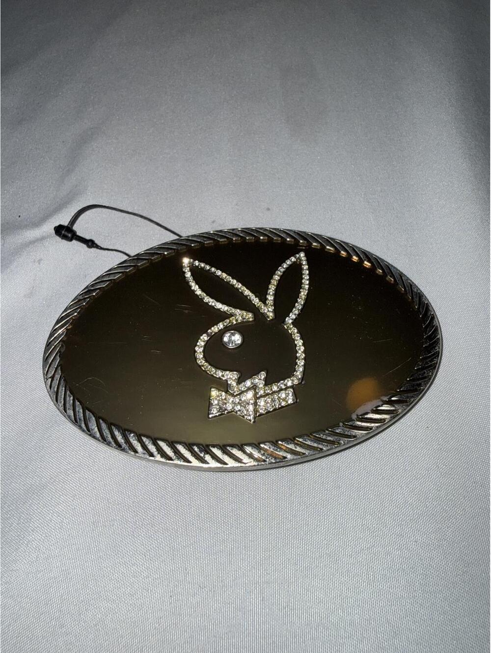 Vintage Playboy Bunny Rhinestone Belt Buckle
